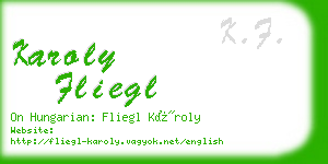 karoly fliegl business card